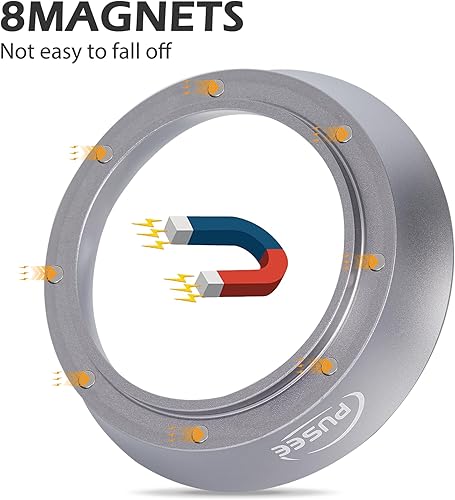 Miniatura 3 de Embudo dosificador de espresso de 2008in y pantalla de disco de 2008in anillo dosificador magnético de café de metal de aluminio reutilizable de