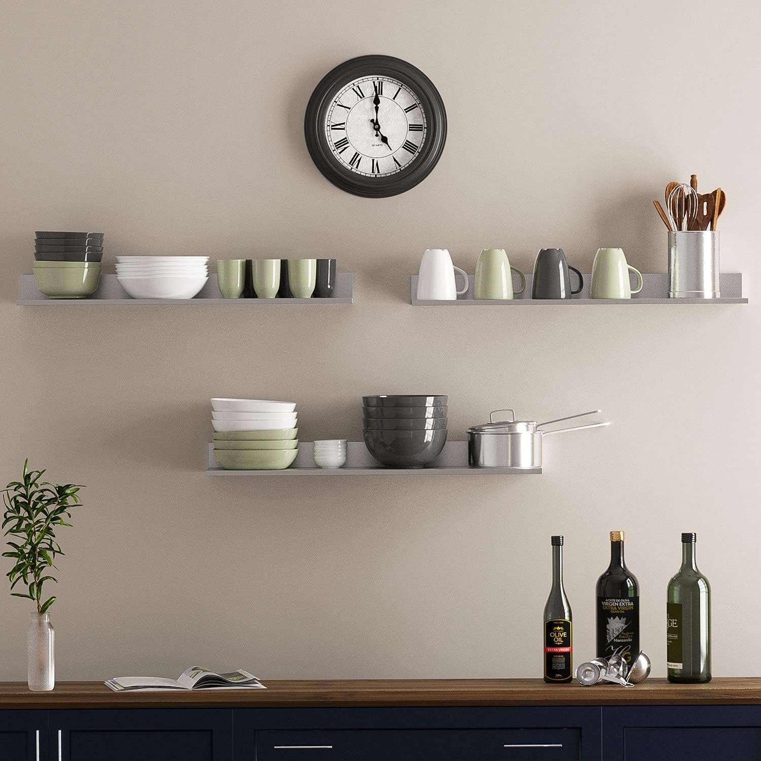 Super Deal Product Wallniture Plat Stainless Steel Floating Shelves for Wall, 30.75 Metal Wall Shelves for Restaurant, Bar, Cafe, Kitchen Organization and Storage, Silver Set of 3 Free Shipping Offer Wallniture Plat Stainless Steel Floating Shelves for Wall, 30.75 Metal Wall Shelves for Restaurant, Bar, Cafe, Kitchen Organization and Storage, Silver Set of 3