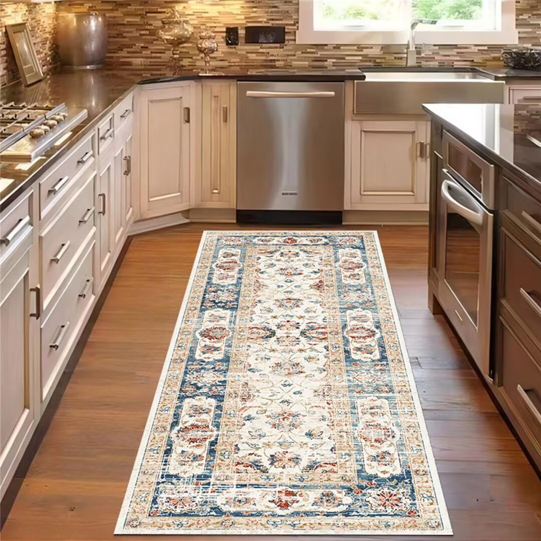Alfombras de cocina antideslizantes acolchadas y lavables con diseño clásico de 40x120cm