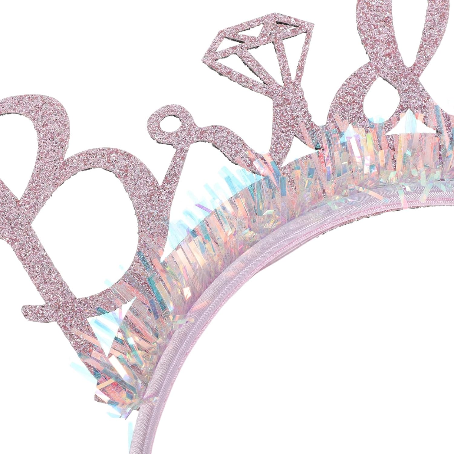2pcs Pink Bride Wedding Headband Set Adjustable Bridal Hair Accessory image 3