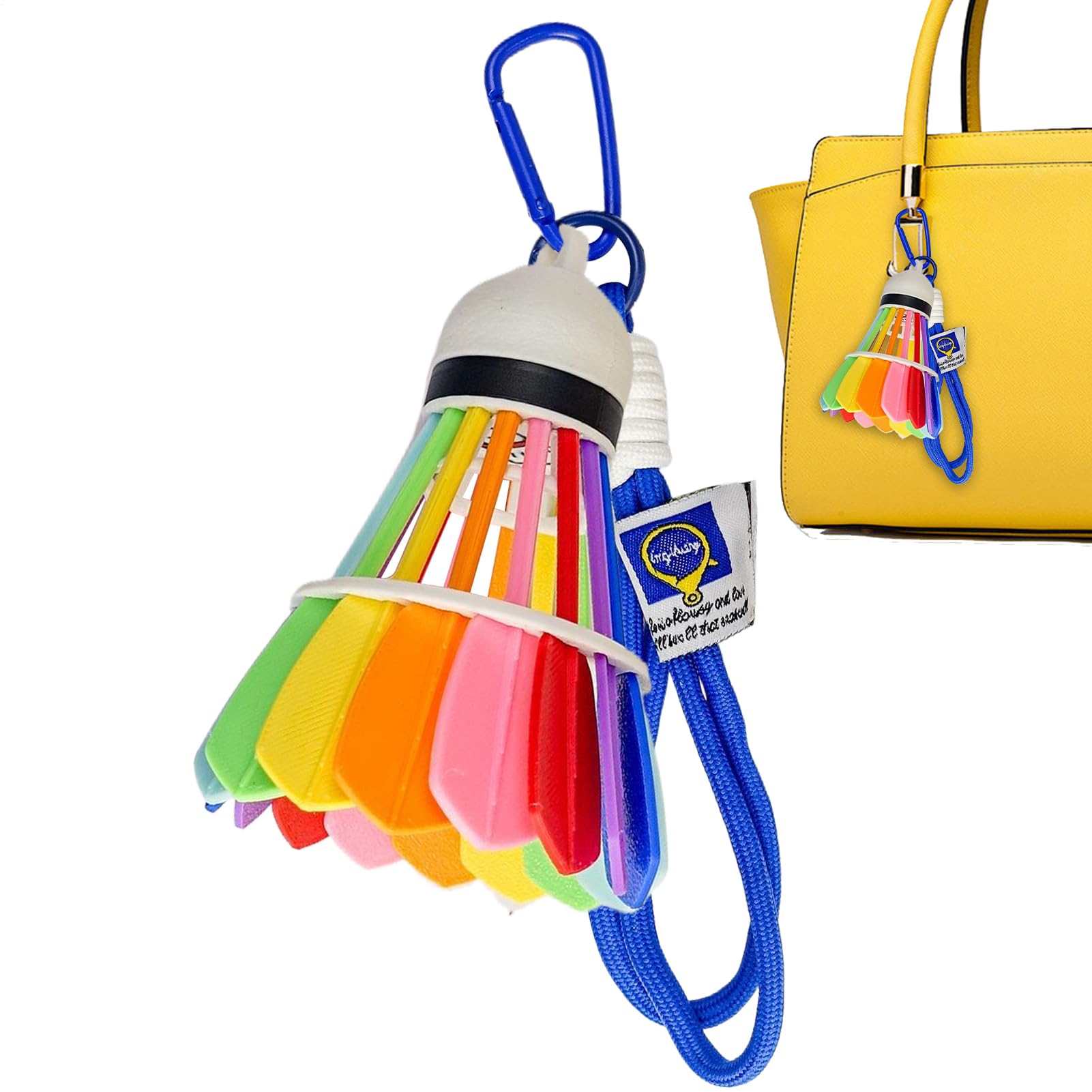 Mini Porte-clés Badminton Imprimé En 3D – Pendentif Arc-en-ciel Pour Sacs Et Clés – Homme, Femme, Ado – Cadeau Créatif Pour Collectionneurs