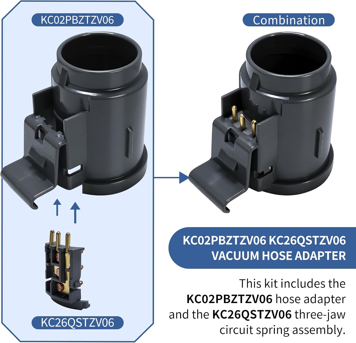 KC02PBZTZV06 KC26QSTZV06 Vacuum Hose Adapter Compatible with Kenmore.