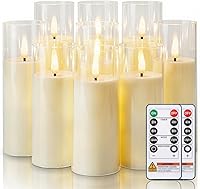 Vista 14 de Homemory Velas negras sin llama, velas de Halloween, velas que funcionan con pilas, velas LED de pilar con control remoto y temporizadores, juego