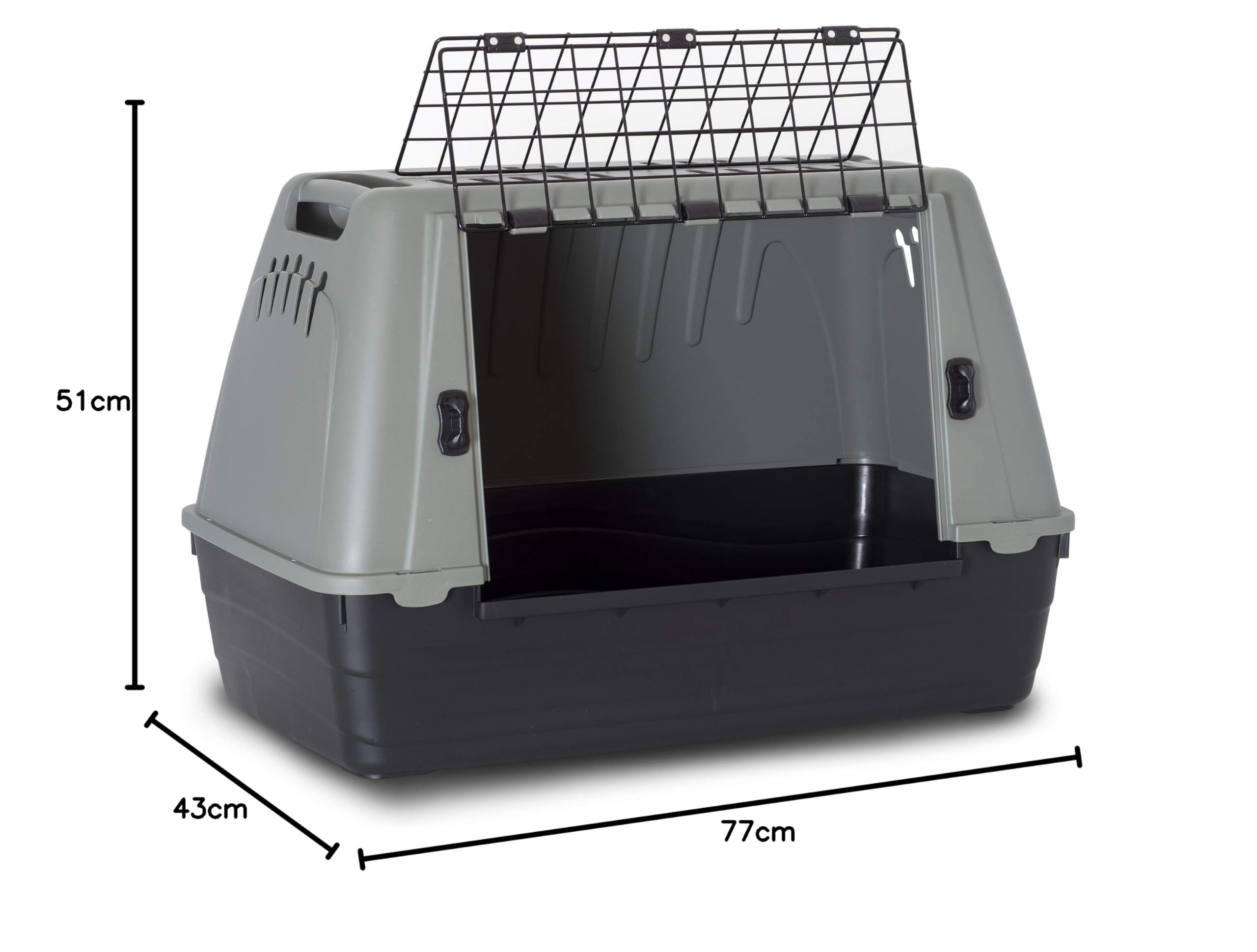 MP Bergamo - Bracco 80 Ecoline Trasportino per Cani Grigio 77x43x51H