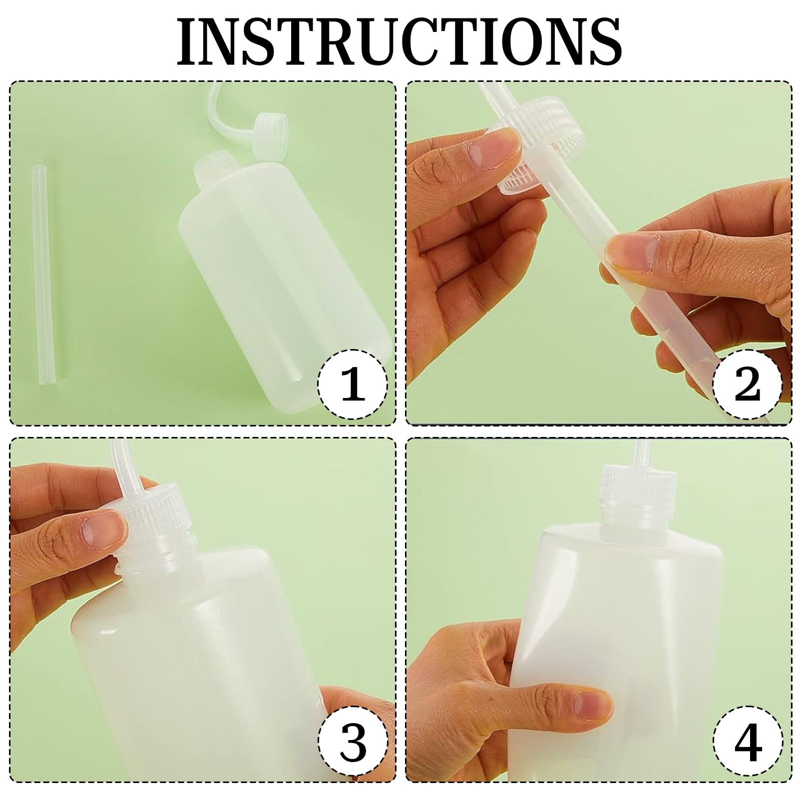 Produktbild von AnaTI Spritzflaschen-Set 3x 500 Ml – Quetschflasche Aus Kunststoff Mit Gebogenem Ausguss, Skala & Trichter – Für Pflanzen, Labor, Tattoo & Reinigung