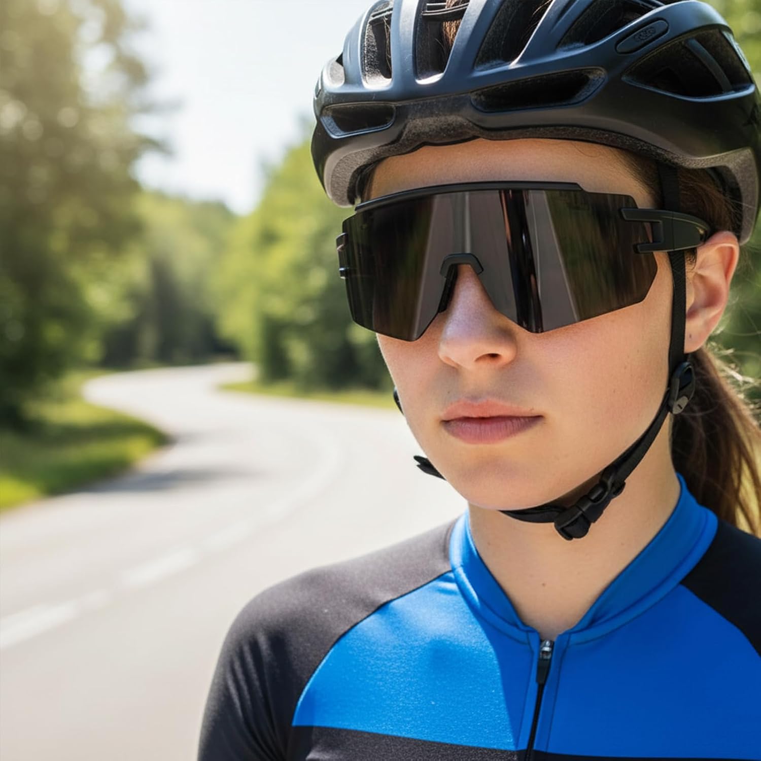 AVV Polarized UV400 Cycling Baseball Sunglasses - Windproof Anti-Fog for Outdoor Sports, Lightweight Frame Men Women Youth - Image 2