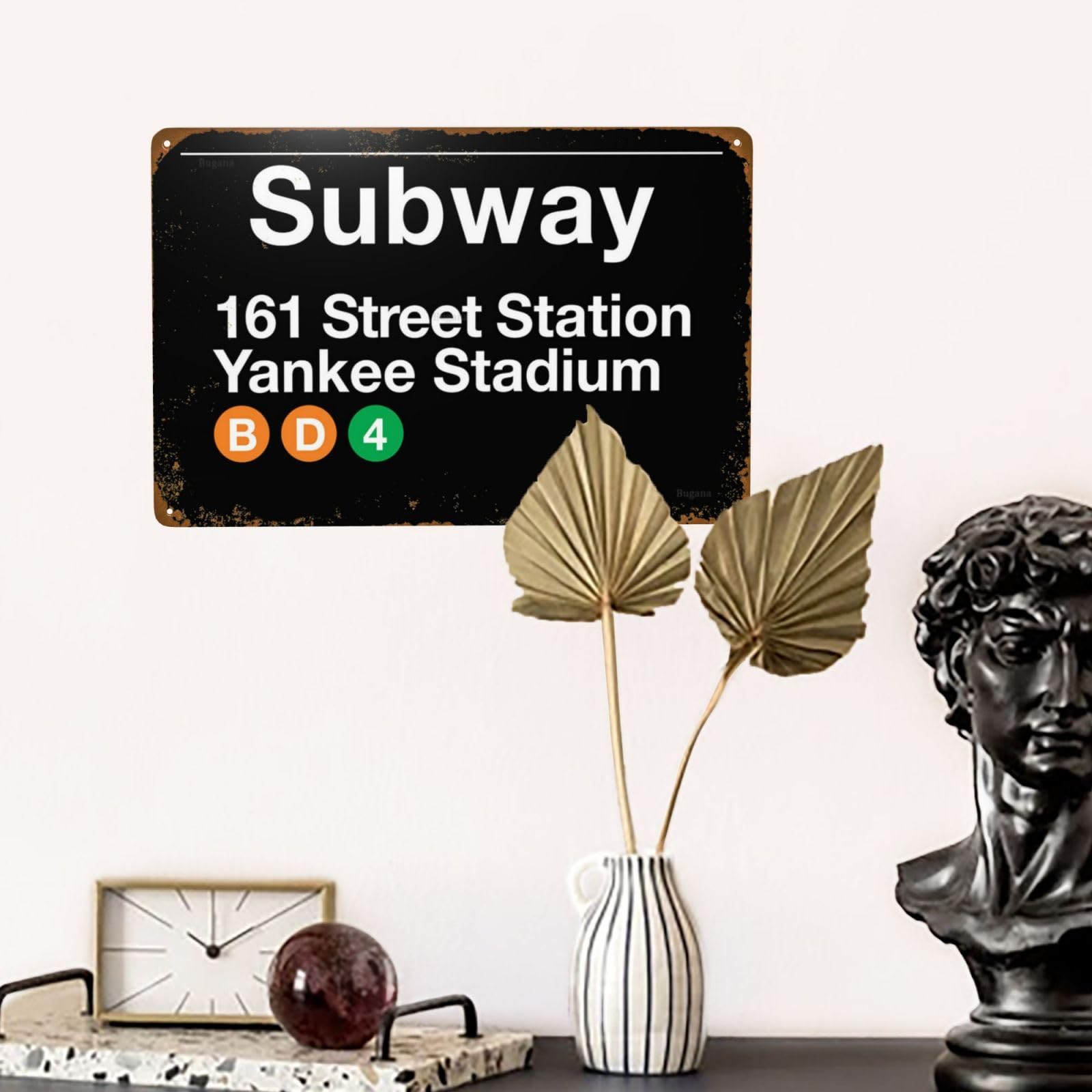 Amazon.co.jp: Bugana Yankee Stadium Subway ヴィンテージ メタル