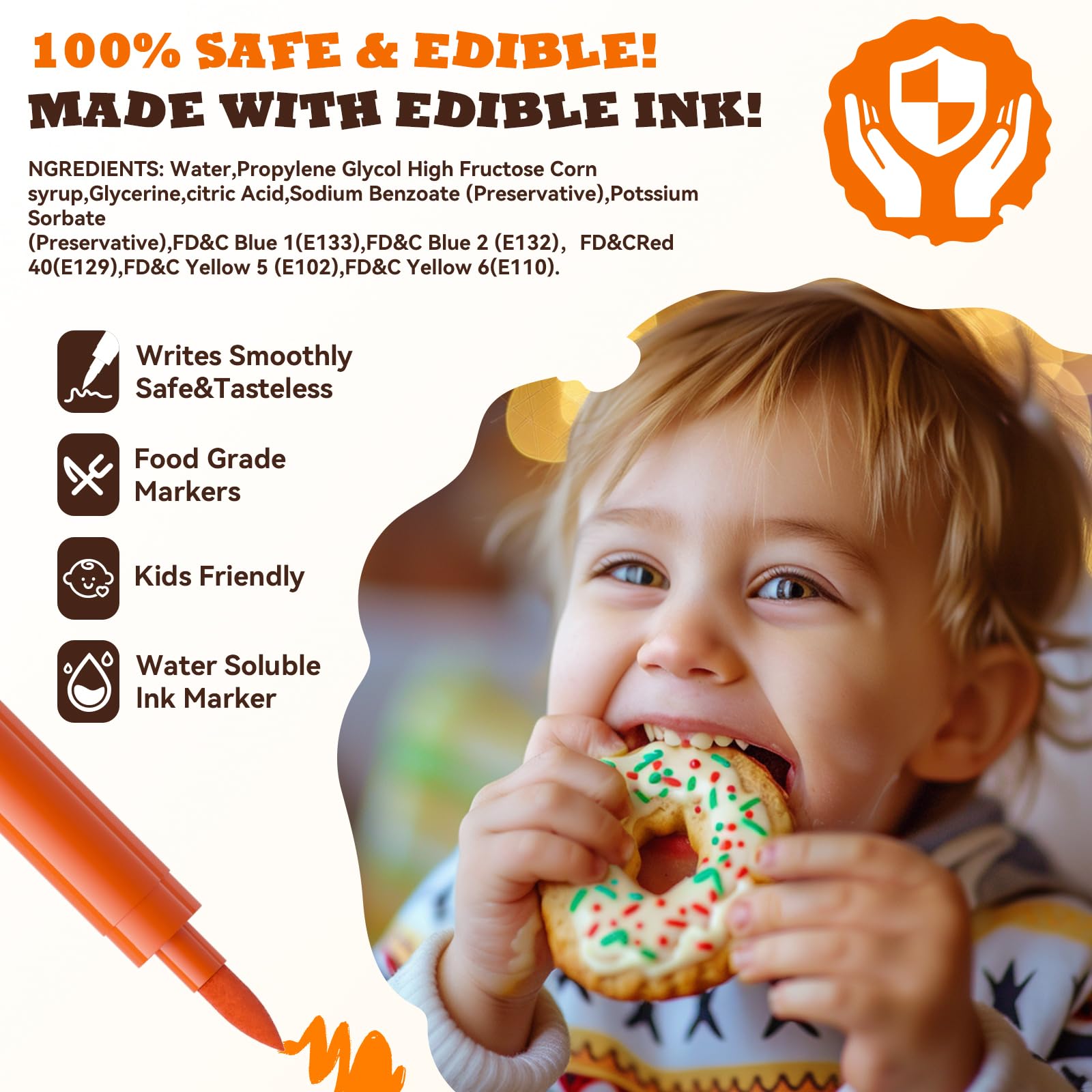 Marcadores comestibles para decoración de galletas, 12 bolígrafos para colorear alimentos, bolígrafos de doble cara de grado alimenticio con punta fina y gruesa para decorar fondant, pasteles, 2