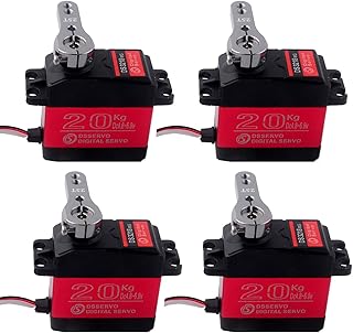 4sets DS3218 Update servo 20KG Full Metal Gear 25T Servo Arm Digital Servo Waterproof for Mechanical arm Fittings Baja Cars RC Cars,Control Angle 270