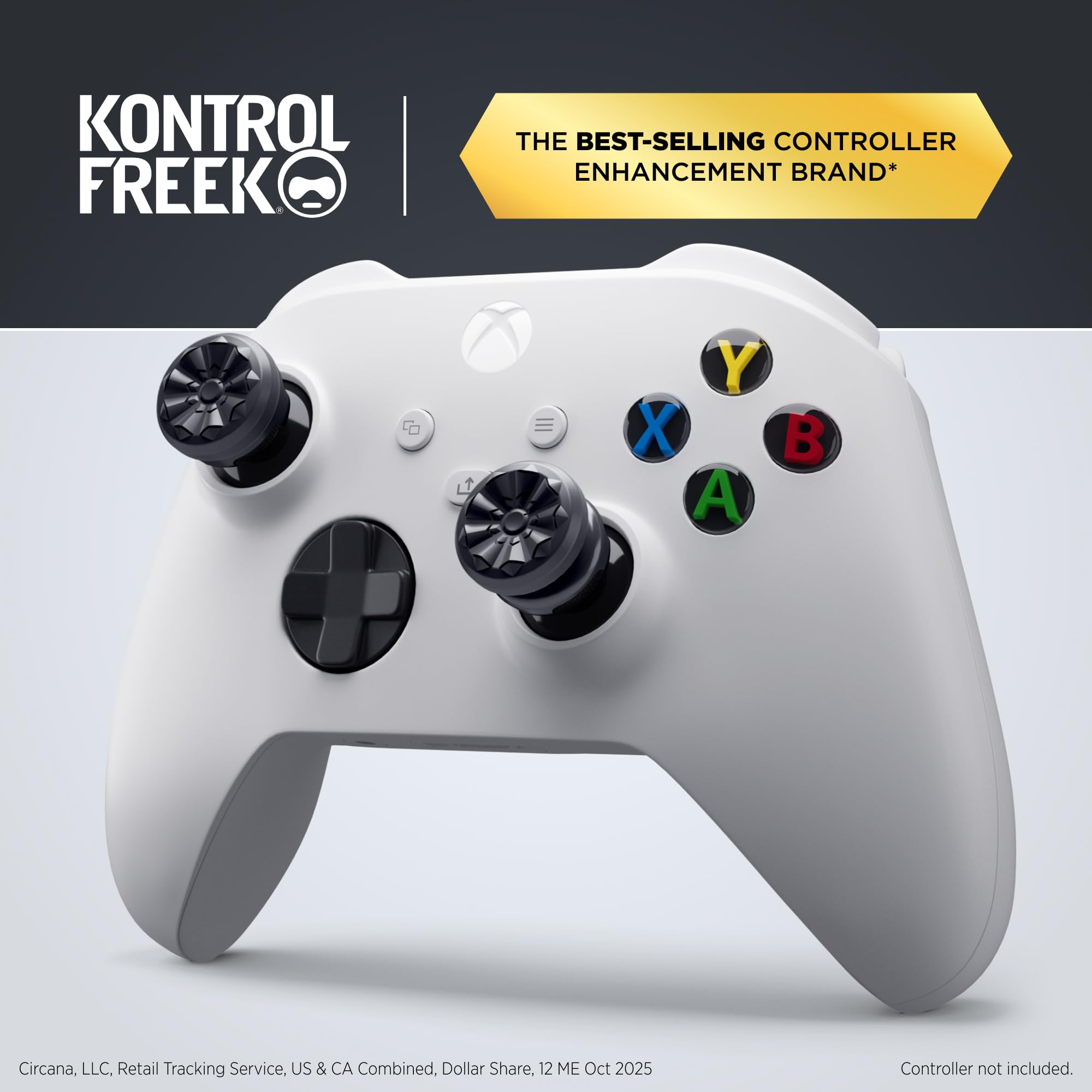 KontrolFreek FPS Freek Galaxy Black pour Manette Xbox One et Xbox Series X | 2 joysticks performants | 1 Taille Haute, 1 mi-Haute | Noir (édition limitée)
