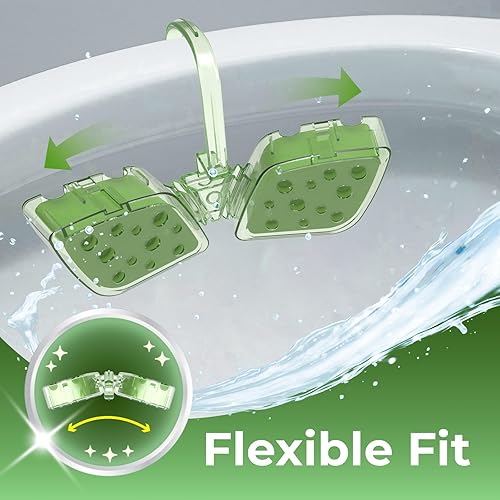 Miniatura 3 de Limpiador de inodoros con diseño de mariposa  Aroma de eucalipto y menta, 6 × 1.8 oz (50 g), dura hasta 6 meses, limpieza automática y desodorización