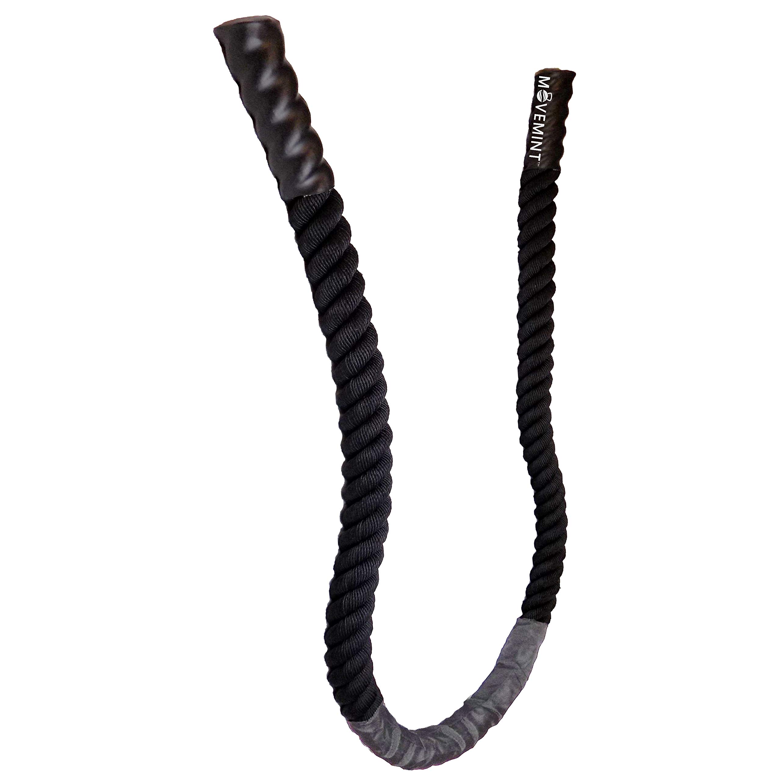MOVEMINT Heavy Weighted Rope Springseil – 9 ft Länge (2,3 kg Kettlebell und 8.5lb Optionen), 5LBS (1.5" x 9')