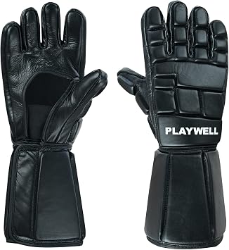 Playwell Ultimate Full Contact Deluxe Leather Escrima/Kali Gloves W/Forearm Protection