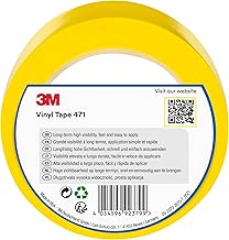 3M Vinyl Tape 471 Yellow, 50 mm x 33 m, Thickness: 0.13 mm