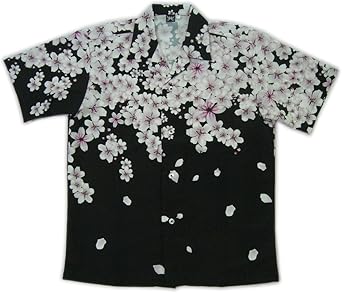 Amazon 和柄アロハシャツ桜吹雪大きいサイズ有り シャツ 通販