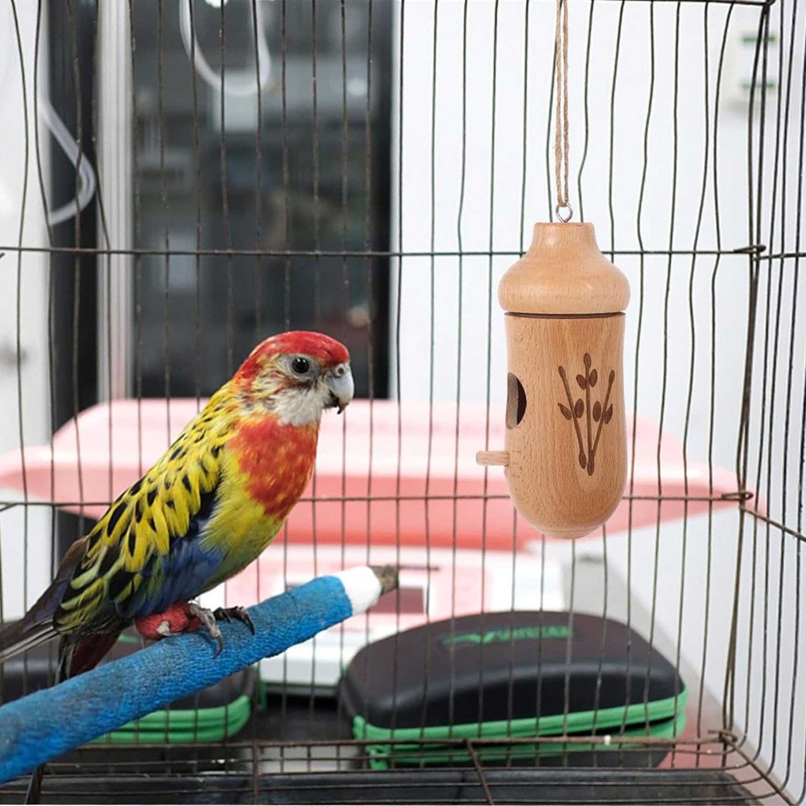 1pc Holz Vogel Feeder Tauben Beweis Hängen Kolibri Feeder Automatische Vogel Feeder für Außerhalb Garten Hof Dekoration