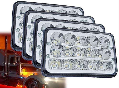 Miniatura 5 de KOZAK Parrilla para parachoques delantero, cepillo de ciervo, protector de alce, redondo, luces LED de 4 x 6 pulgadas, soporte para matrícula,