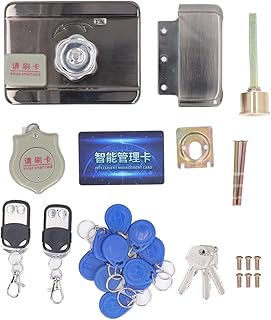 Verrou électronique sans clé pour porte - Serrure connectée avec 2 télécommandes, haute sécurité et installation facile - Idéal maison, bureau et portillon extérieur