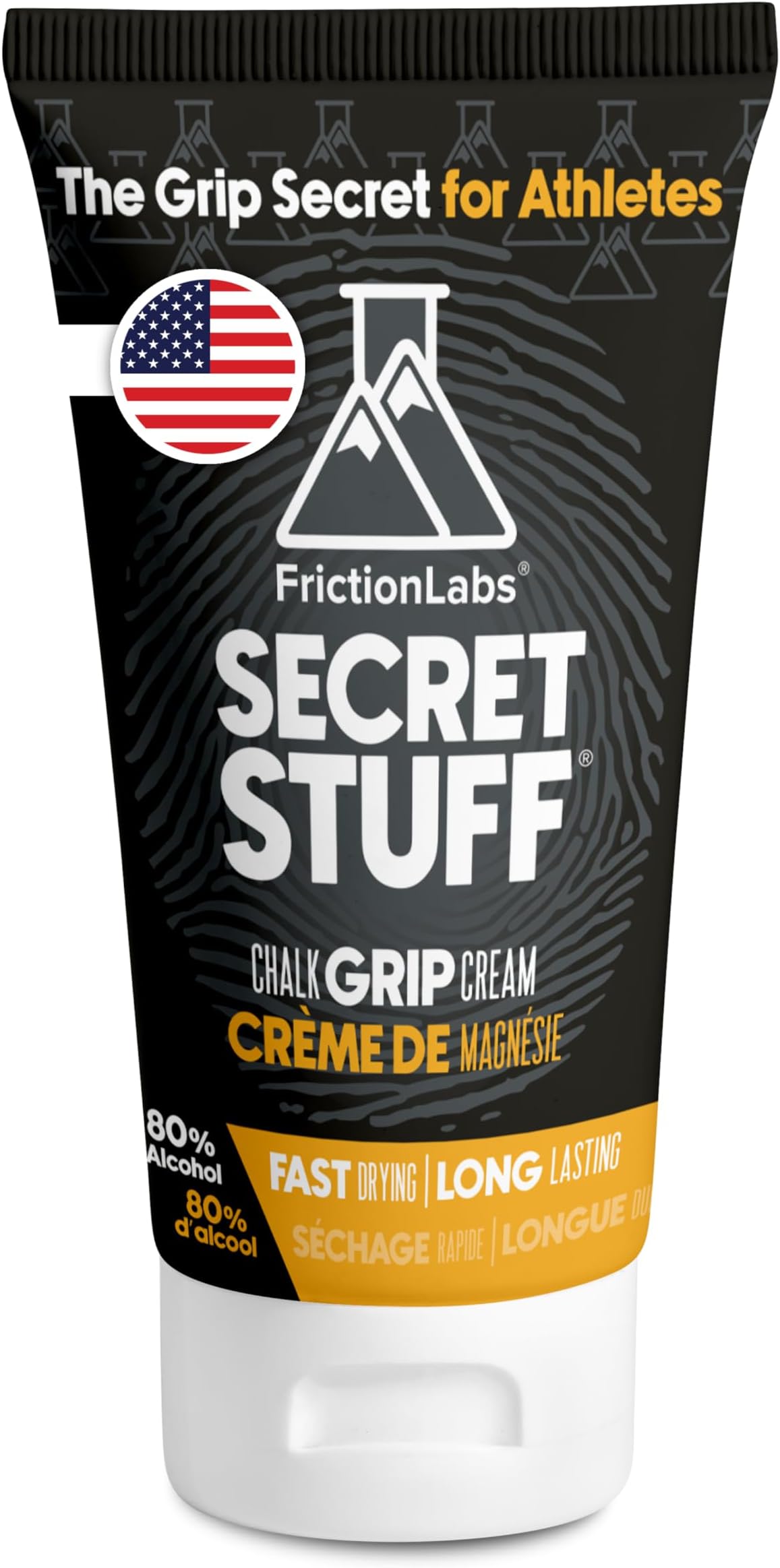 Quick Grip Secret Stuff Liquid Chalk for Athletes - Made in USA - Skin Friendly - Rock Climbing, Weightlifting, Gym, Tennis - Trusted by 100+ Pro Athletes - Best Workout Chalk - 75mL