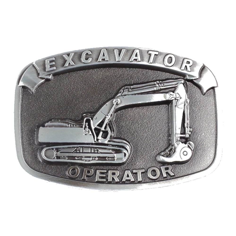 Cl&J Bb Unisex Brown Excavator Operator Belt Buckle Western Cowboy Cowgirl American Workers (Ecvt1)