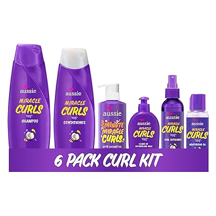 Miracle Curls: Shampoo, Conditioner, Deep Conditioner, Refresher Gel, Detangling Milk, Oil Treatment 6-Piece Set