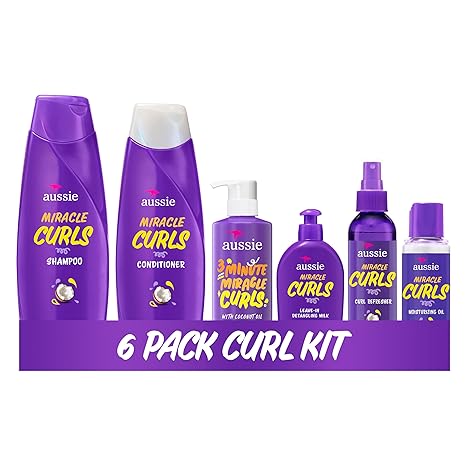 Miracle Curls: Shampoo, Conditioner, Deep Conditioner, Refresher Gel, Detangling Milk, Oil Treatment 6-Piece Set