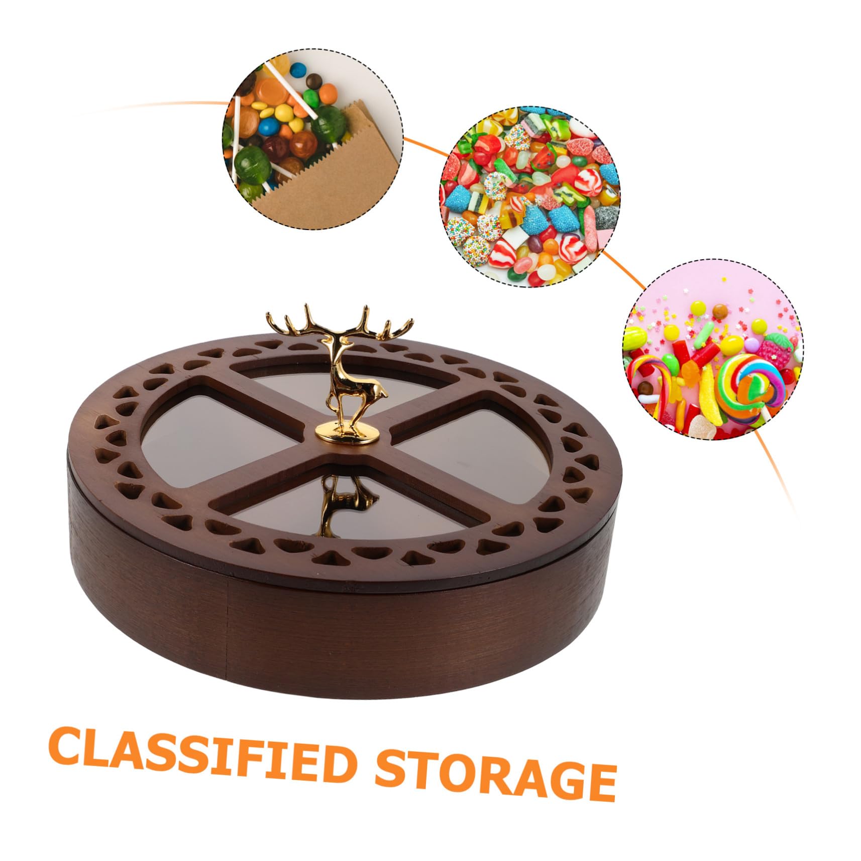 DOITOOL Boîte de Rangement Alimentaire à Compartiments avec Couvercle Plateau Divisé pour Fruits Secs Noix et Bonbons Organisateur Polyvalent pour Snacks et Fruits