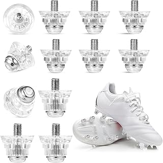 12PCS Football Studs Replacement Man Replacement Thumb Studs Rubber Studs Football Boots Metal Tipped Replacement Football Studs Rubber Football Studs Nylon Rugby Studs Boys Adult Shoes, 2 Sizes