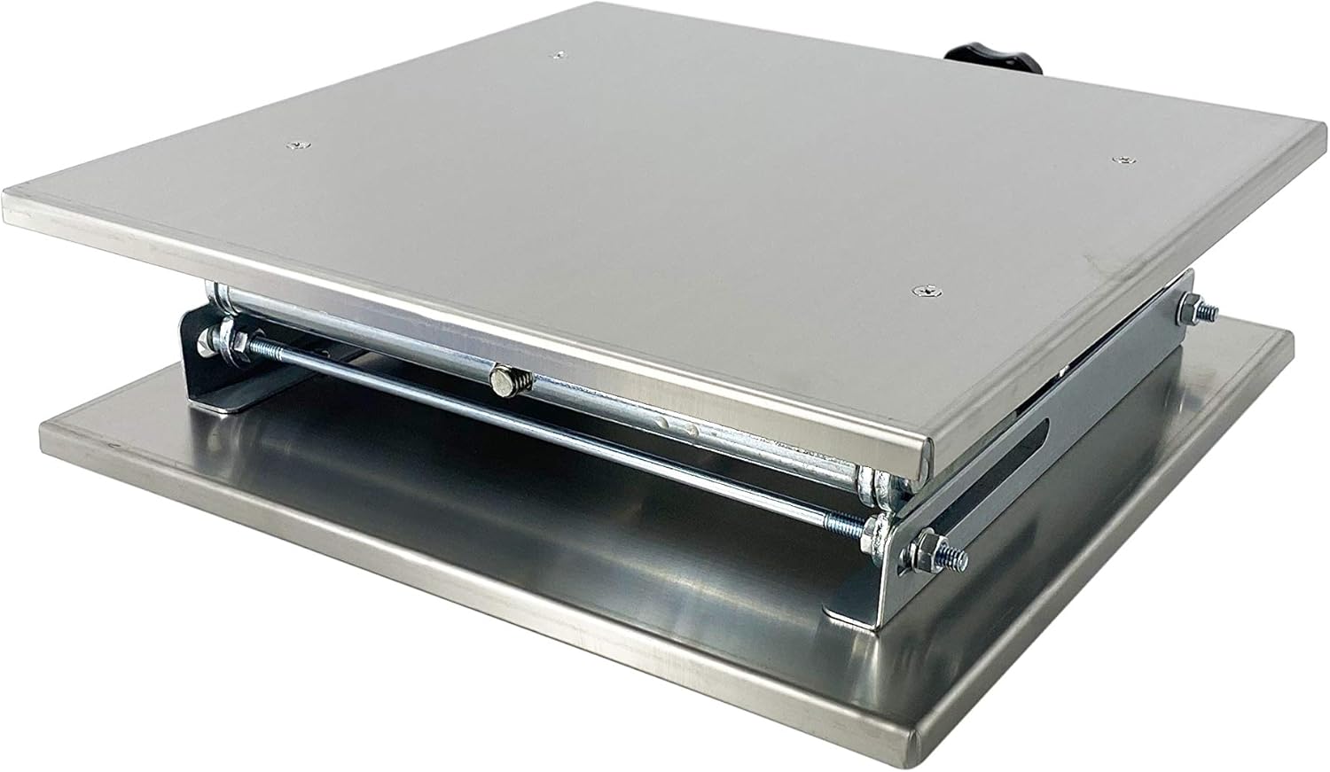 TEXALAN(R) Lab Jack Lift Scissor Table Stainless Steel 12"x12"x18" Max Load 55 lbs/25kg