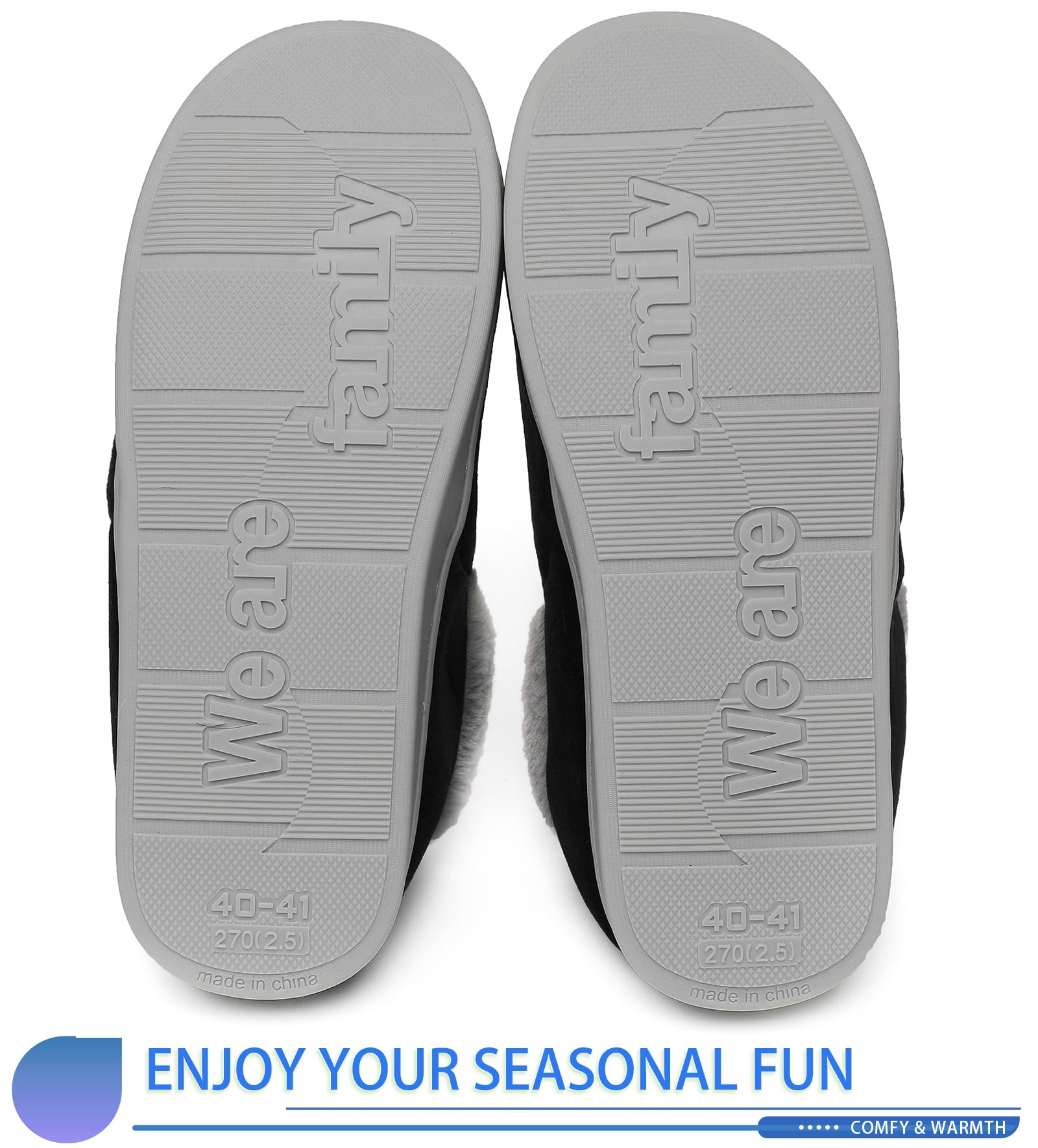 Vunavueya Pantofole per Unisex - Bambini e Adulto Ragazze Inverno Pantofole Scarpe Ragazzi Ciabatte Chiuse Donna Uomo Caldo Peluche Pantofola a Casa