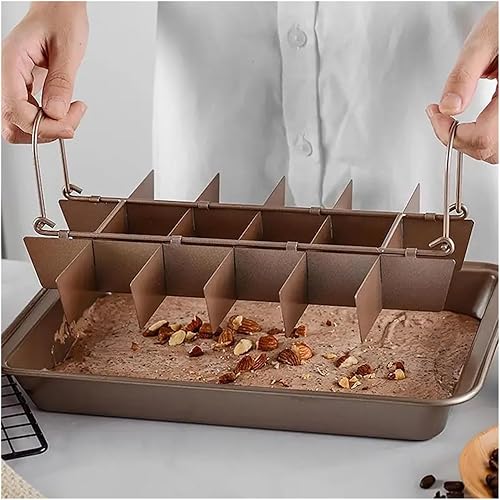 Miniatura 5 de Brownie Pan Bread Cake Pans Baking Dishes Non-Stick Bakeware Square Lattice Chocolate Dessert Mold Kitchen