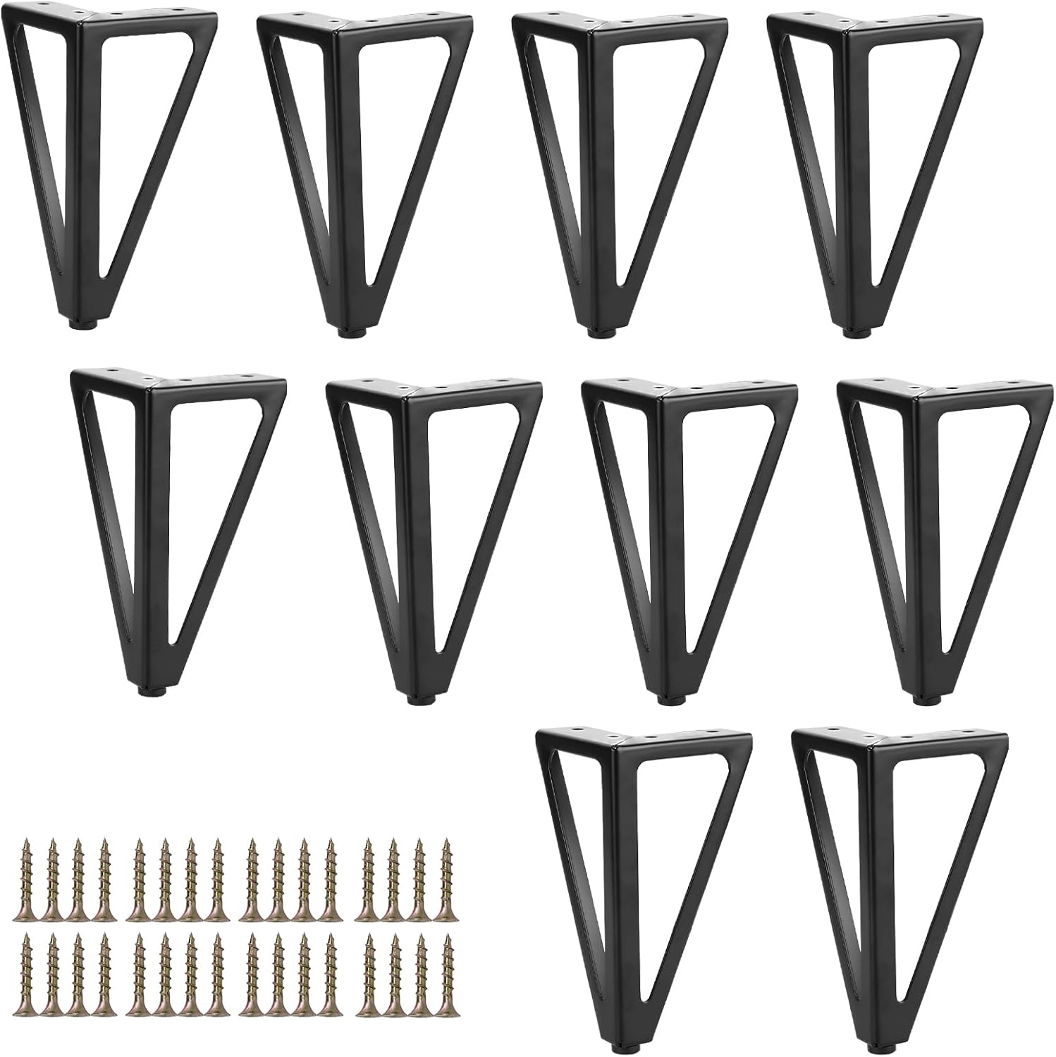 Gambe Regolabili Per Mobili Emuca - Set Di 4 Piedini In Plastica Grigio Metallizzato, Altezza 30mm