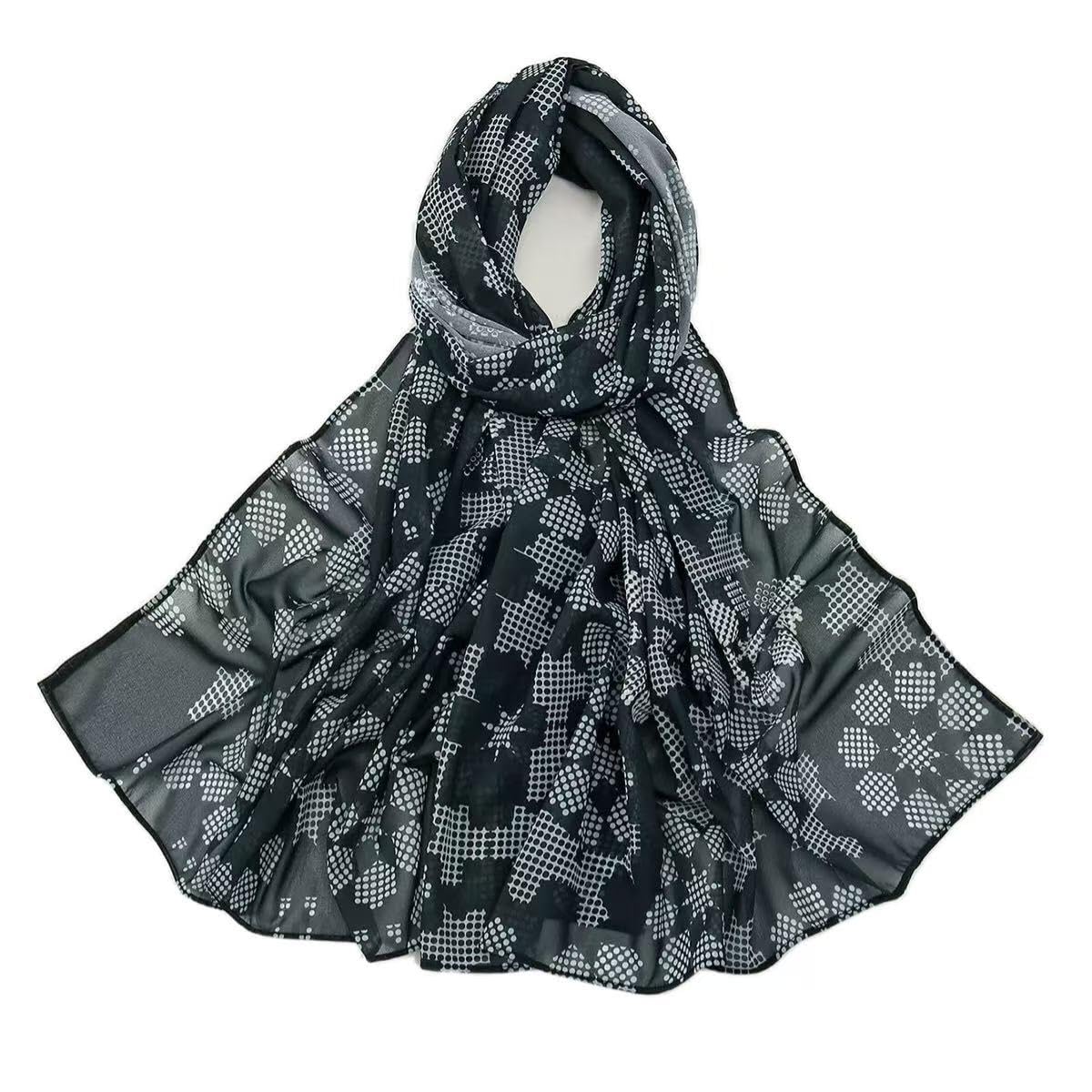 Écharpe longue en mousseline de soie tie-dye 8# pour femme - 6