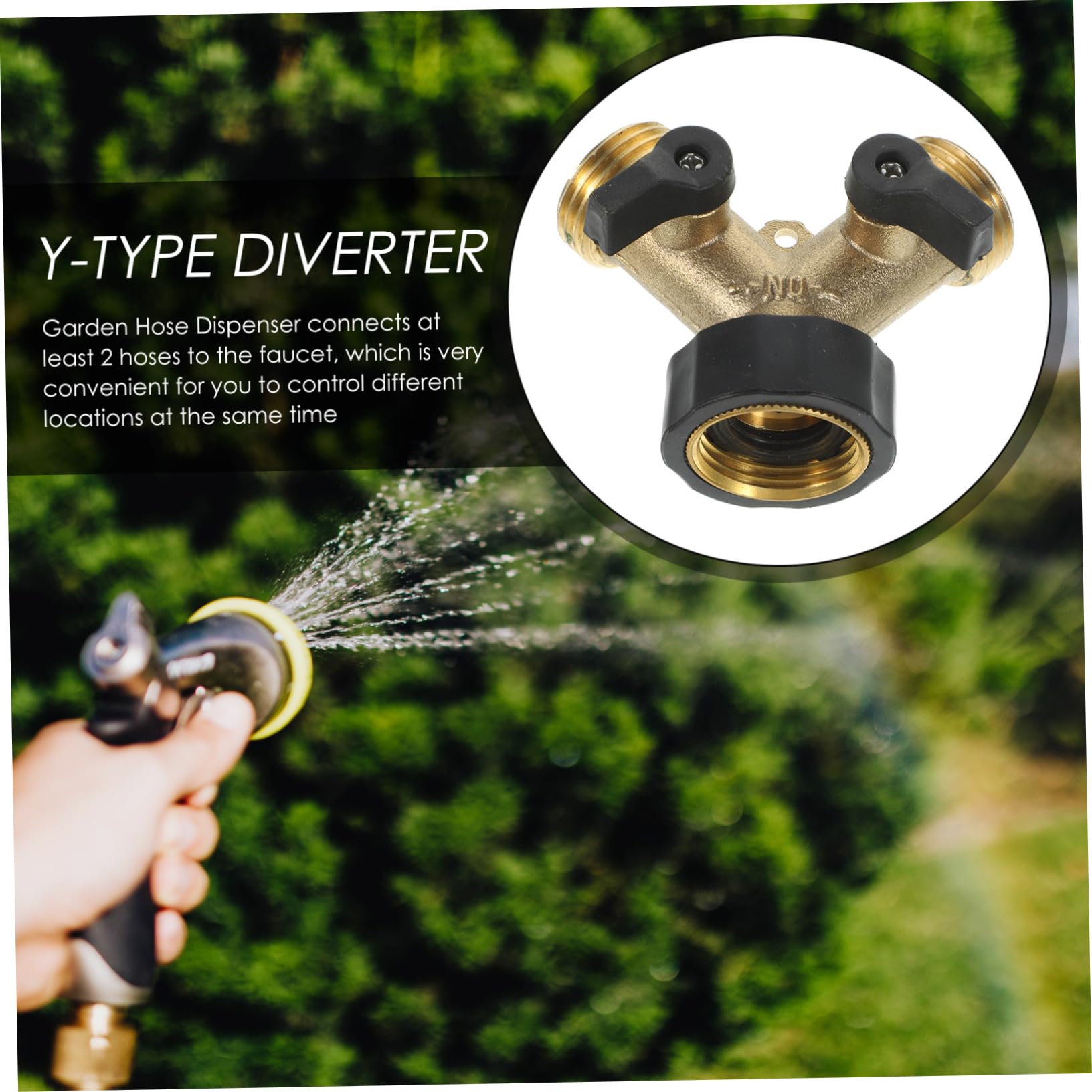 SUPVOX 2pezzi Sdoppiatore y per Tubo Flessibile da Giardino in Ottone Connettore Doppia Via per Tubo Flessibile Divisore per Rubinetto Accessori per di Ricambio per