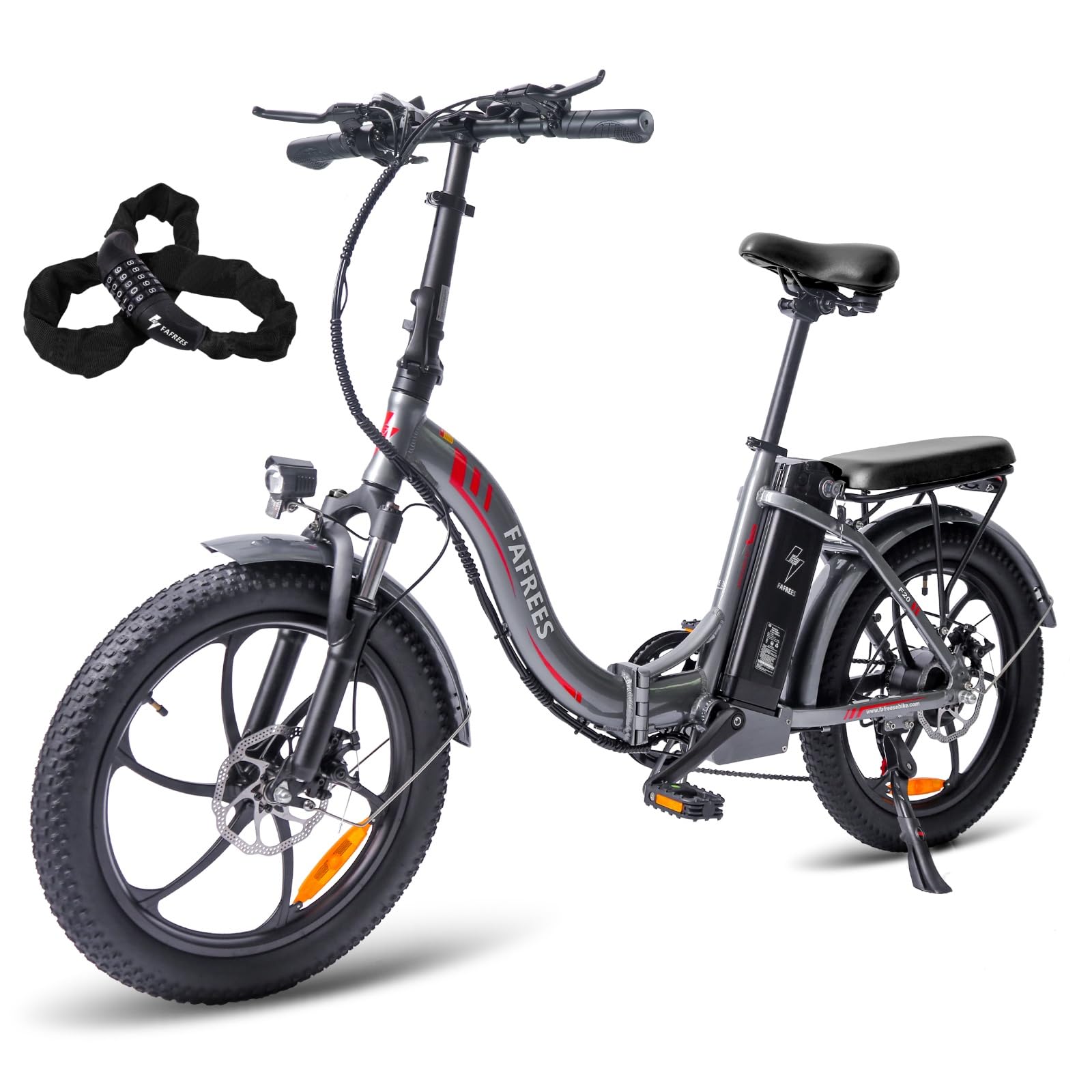 Fafrees F20 Vélo électrique Pliant 20 * 3.0 Pouces, VAE 250W Moteur, 36V 16Ah Batterie, Autonomie 60-130 km