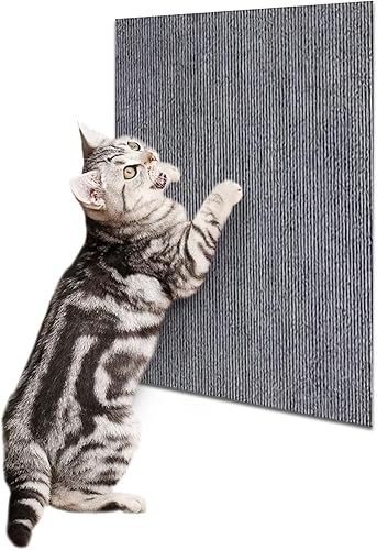 PINVNBY Alfombrilla para rascar gatos de 78.8 x 15.7 pulgadas, versátil almohadilla de repuesto autoadhesiva para gatos, muebles de pared de gatos,
