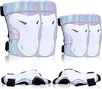 Bienbee Knee Elbow Wrist Pads Set - Durable Protective Gear for Skateboarding, Roller Skating, Cycling - Adult Youth Sizes M/L