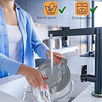 Vista 8 de Kitchenaid - Cuenco para batidoras de pie de 4.5 cuartos y 5 cuartos de galón, cuenco de vidrio con tapa y marcas de medición