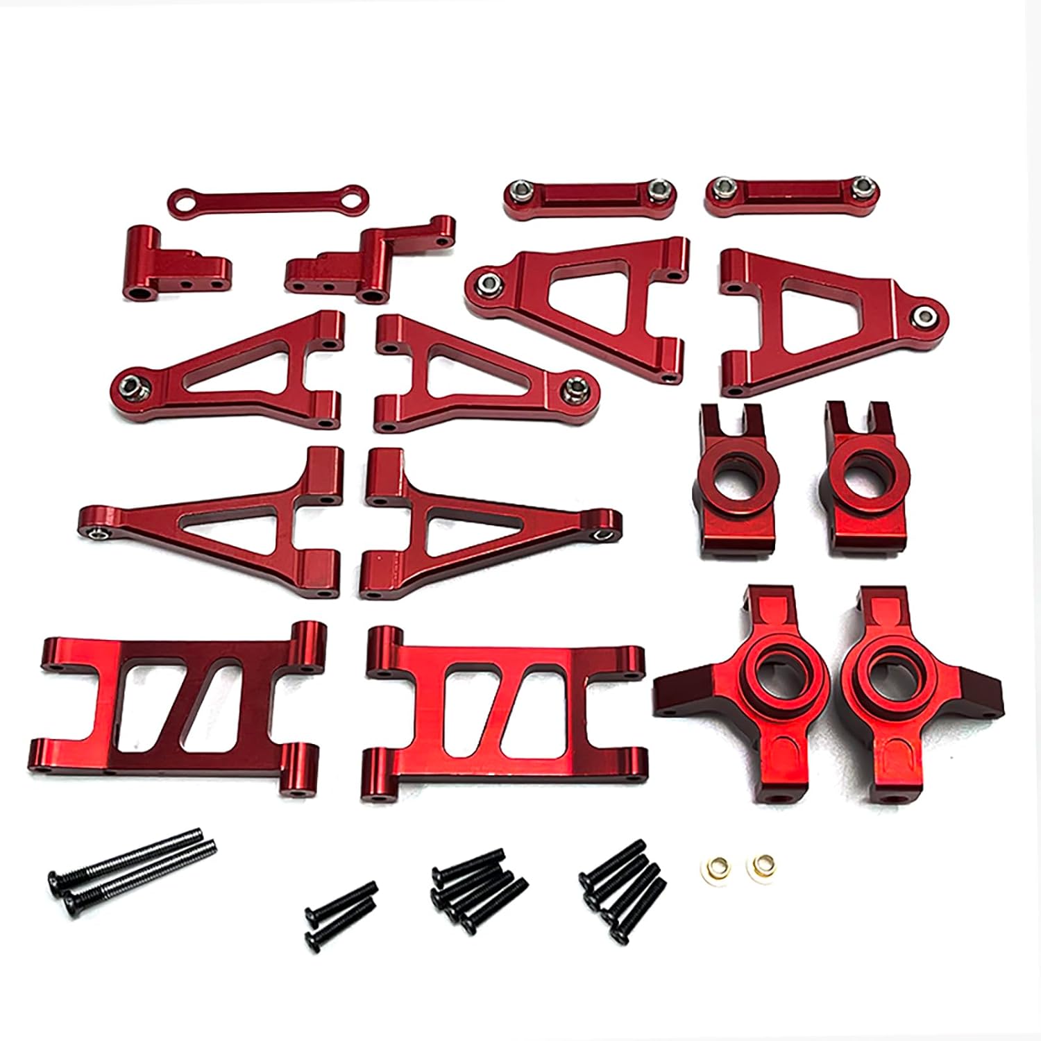 for Hyper Go 1/14 RC Car Parts Kit, Metal Aluminum Alloy Upgraded Accessories, Modification and Replacement Spare Parts for MJX 14301 14302 14303 RC Truck (RED)