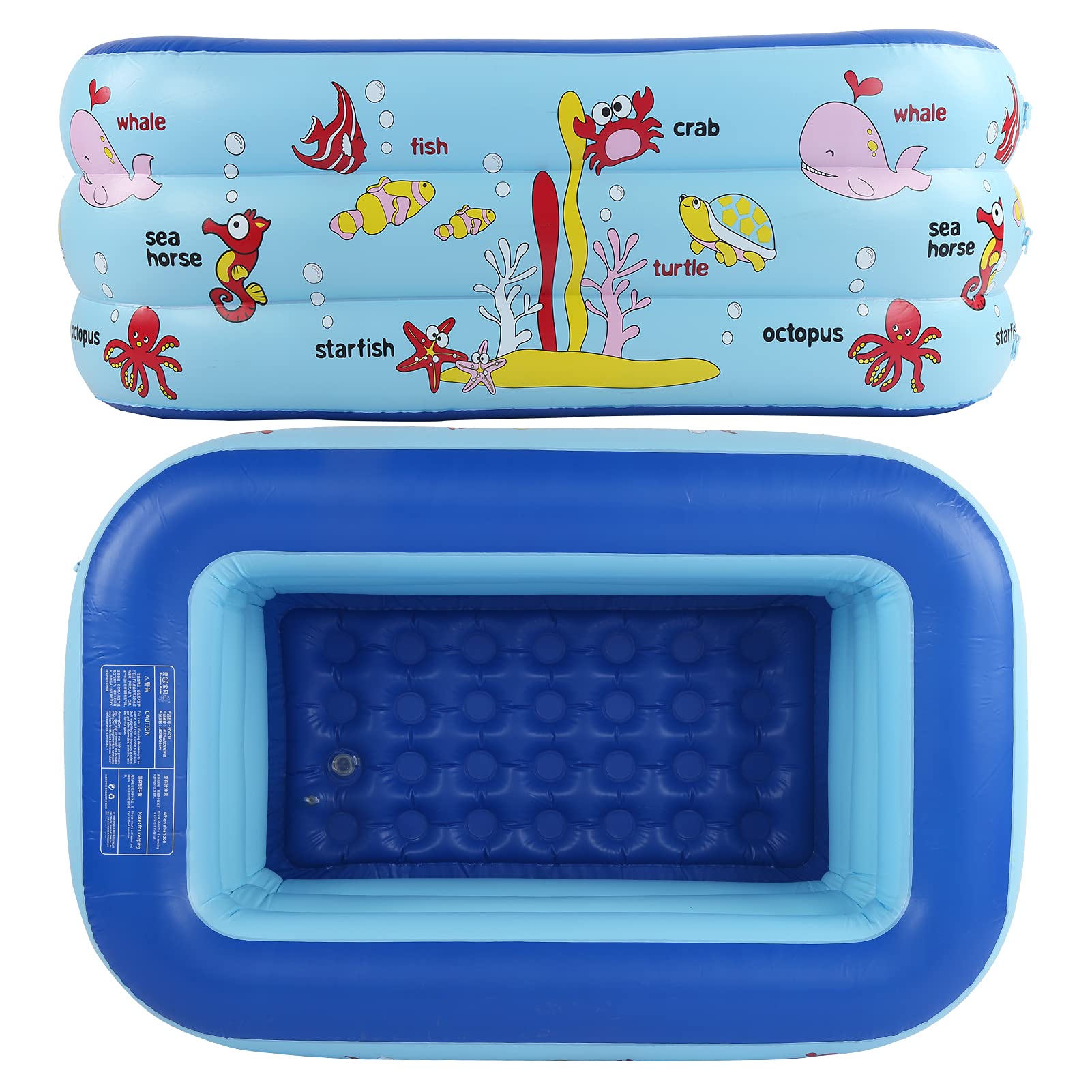 JTLB Aufblasbarer Kinderpool, Lounge-Pool mit Unabhängigem -Design für, 130 X 85 X 55 cm, Grüner Sicherheitstintendruck
