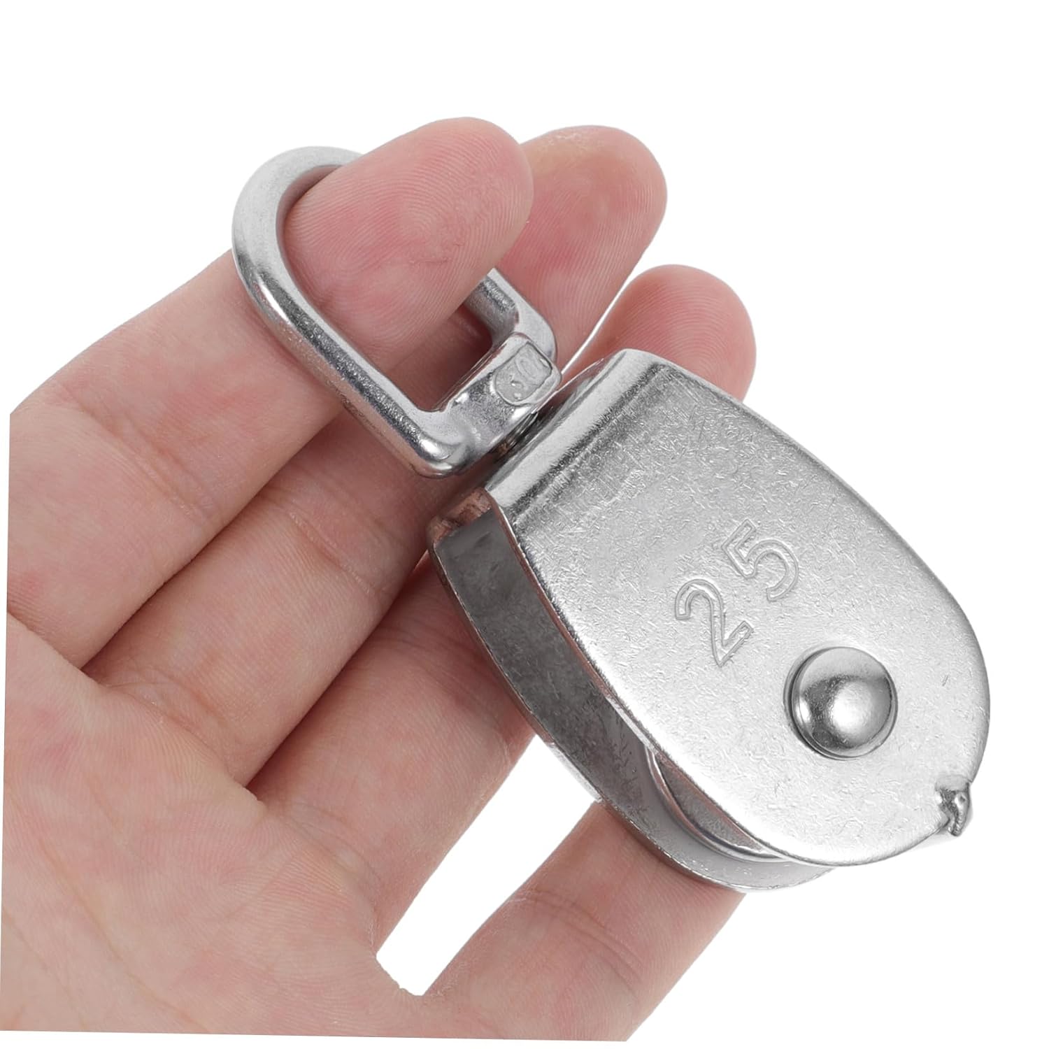 GANAZONO 4pcs Stainless Steel Single Pulley System Heavy-Duty U-Shaped Mechanical Pulley for Lifting and Rigging and Efficient Swivel Block for Projects and