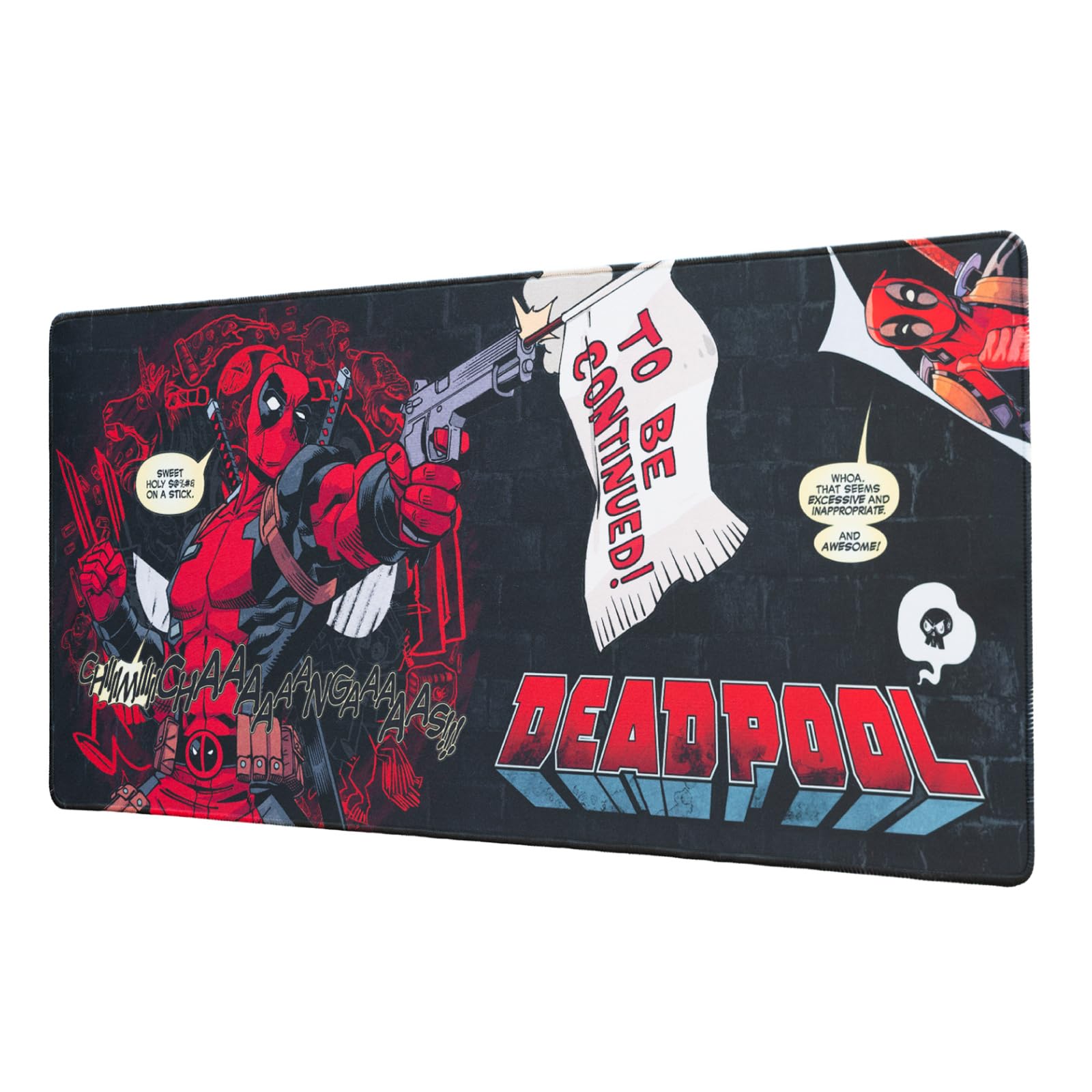 Grupo Erik Large Mouse Mat - Marvel Deadpool Gifts | Gaming Mouse Pad XXL 80 x 35 cm - 31.5 x 13.8 in, Desk Mat Large, Gaming Desk Accessories | Marvel Gifts under 20 Pounds