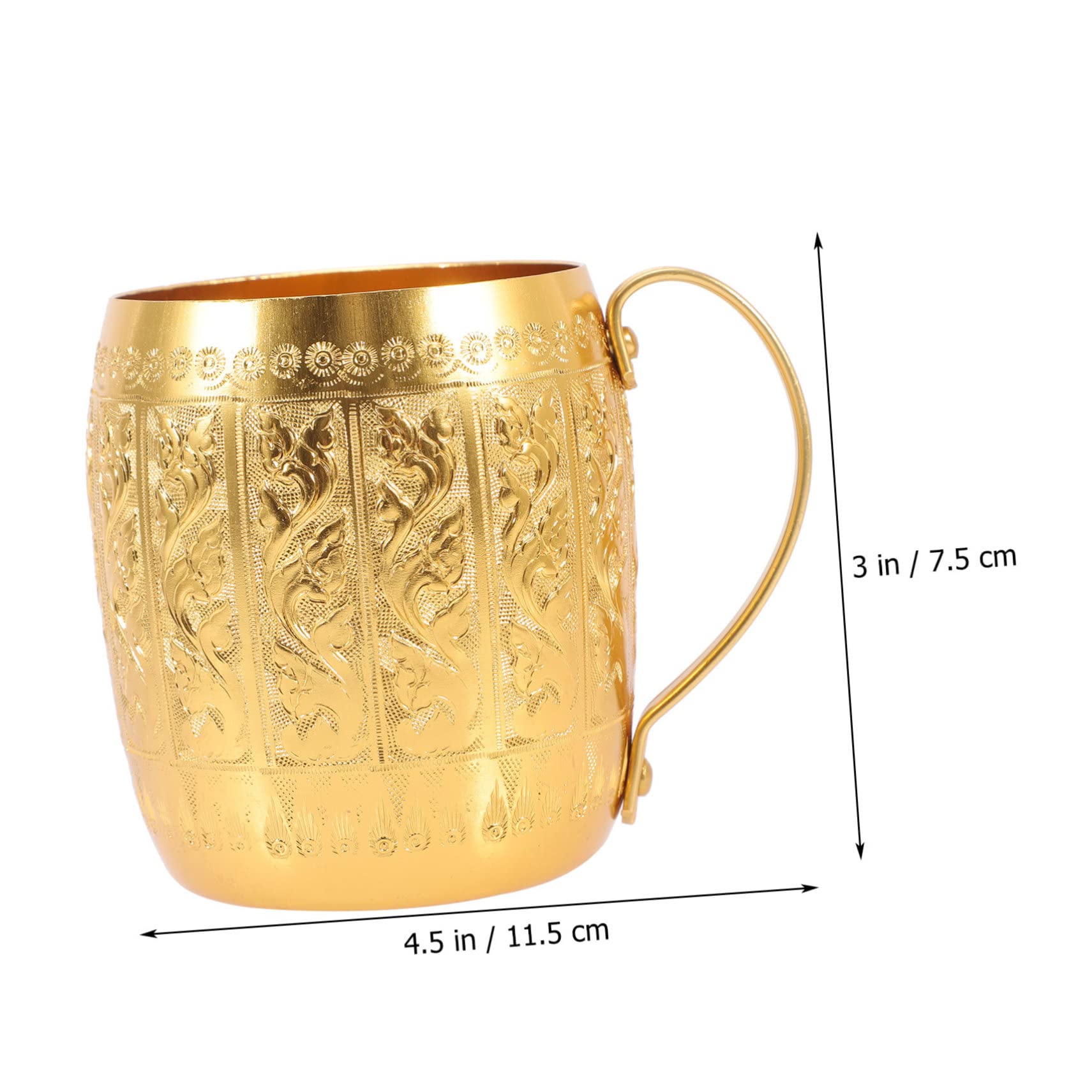 Cabilock 4 Tazze Eleganti in Metallo Per Bere Tazze Da Caffè Da Tè Creative Per Bere Per La Colazione
