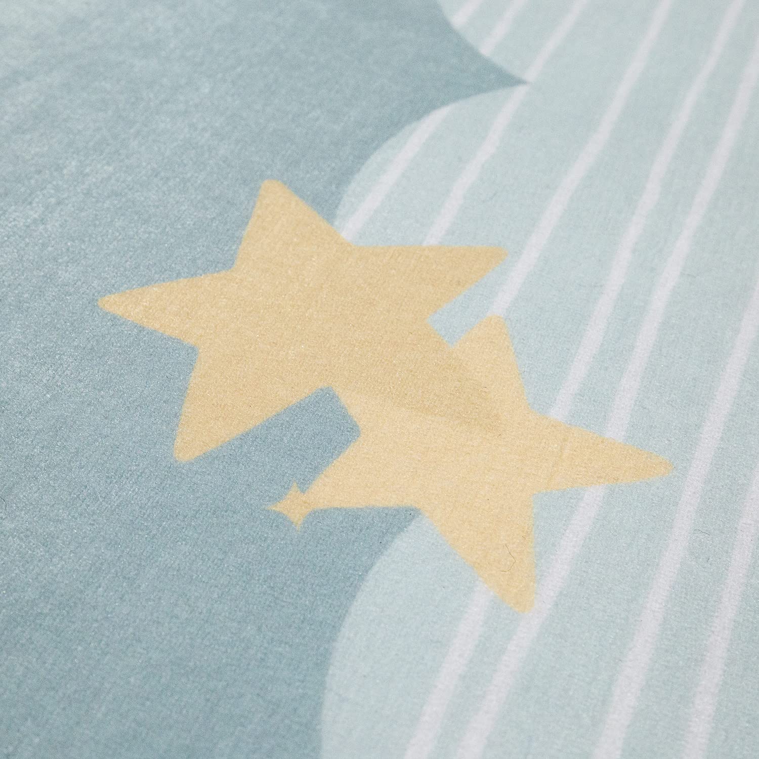 Paco Home Tapis Enfant Tapis Chambre Enfant Etoile Nuage Lune Lièvre Turquoise Crème Rose, Dimension:155x230 cm