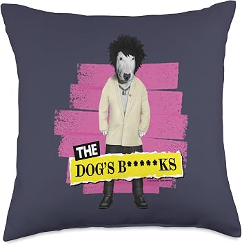 Pets Rock Punk Band Bass Player Dog Throw Pillow