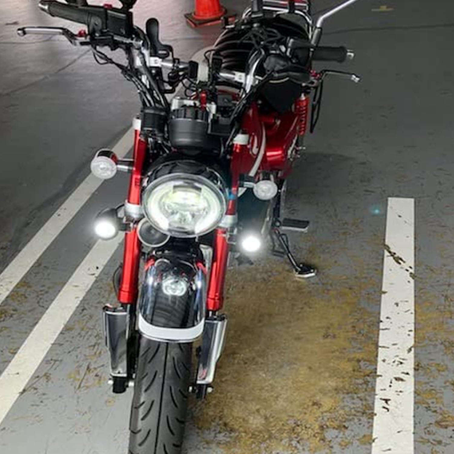 LED Auxiliary Light Kit w/Connector Compatible for Honda Monkey 125 Z125M Z125MA (2019-Current) (White #2)