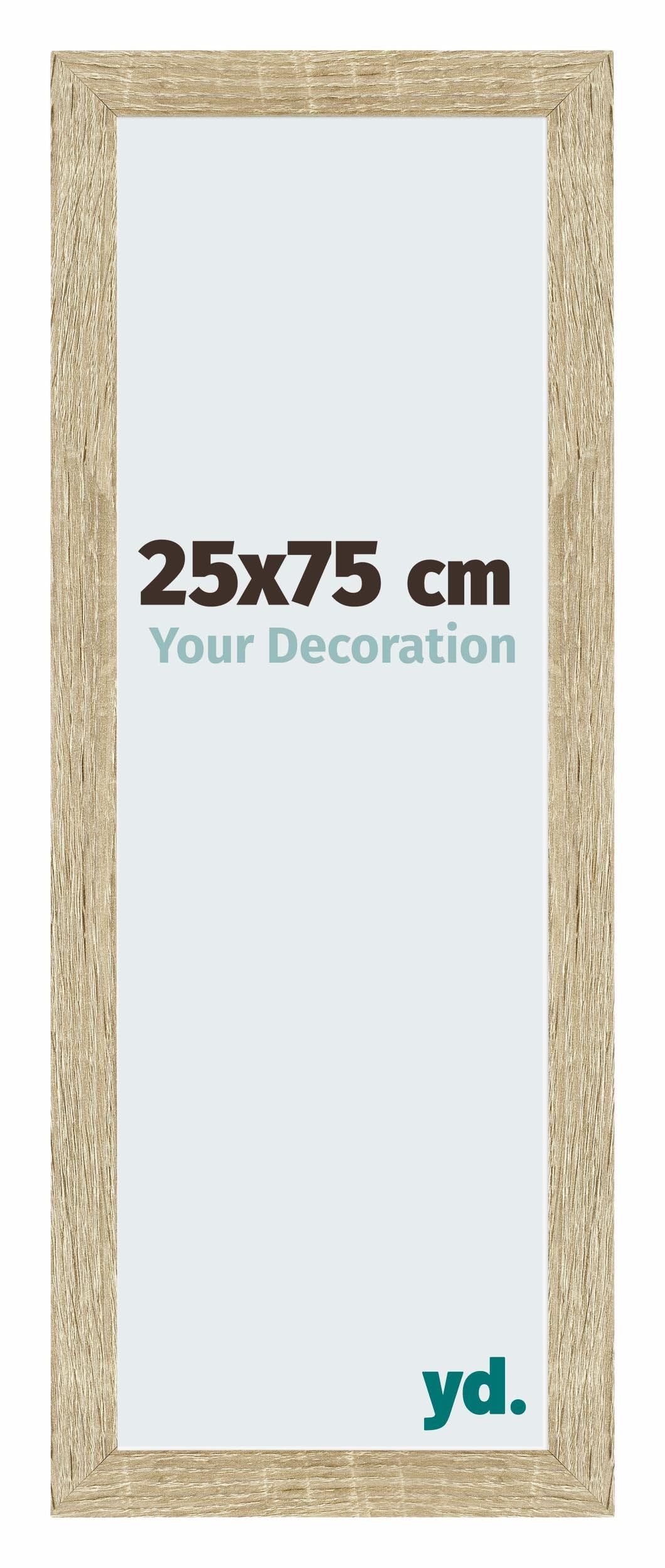 Your Decoration - Picture Frame 25x75 cm - Sonoma Oak - Decorative Wall Frame in MDF with Antireflection - Frame 25x75 - Mura