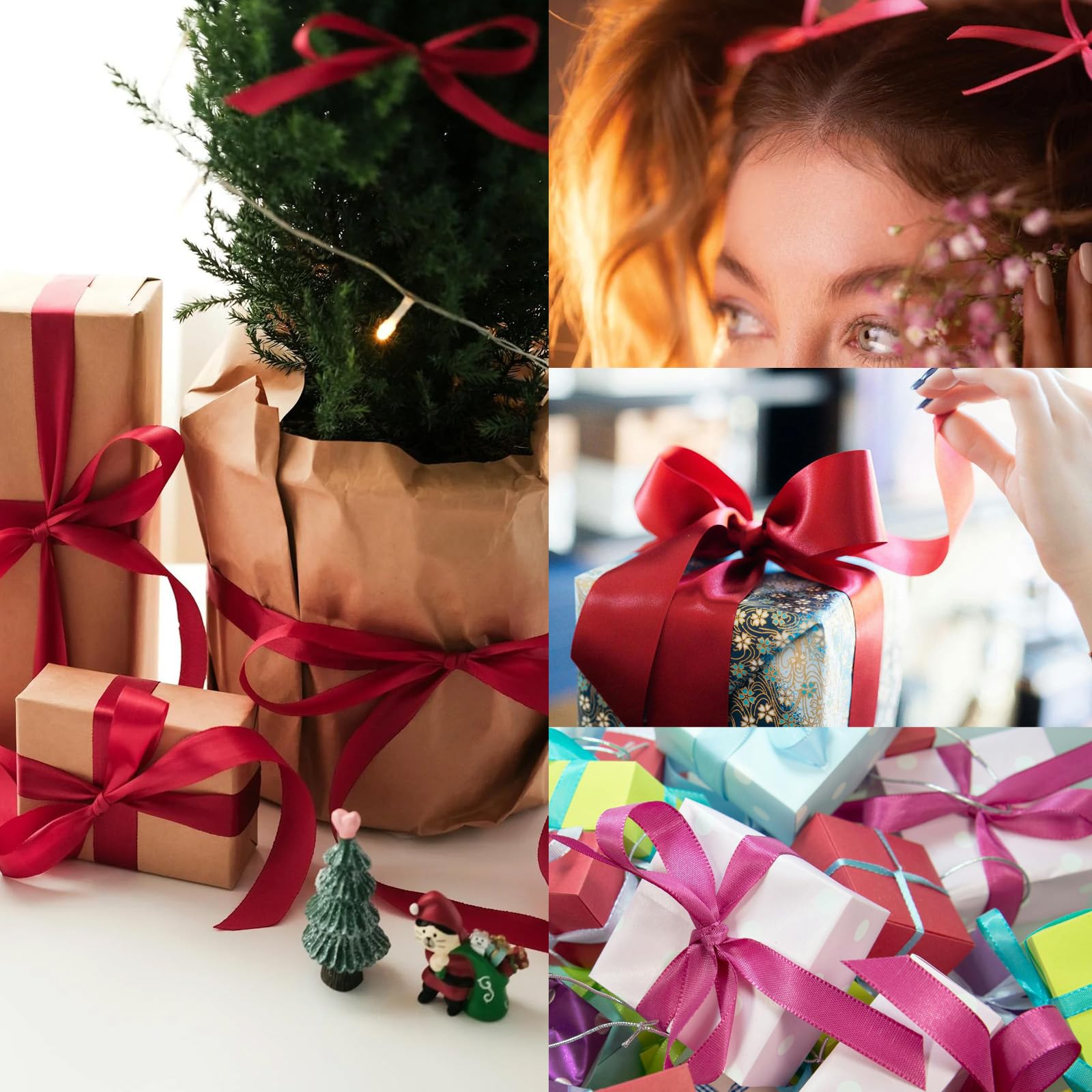 Ruban De Satin Épais Violet - 40 Mm X 44 M - Pour Emballage Cadeau