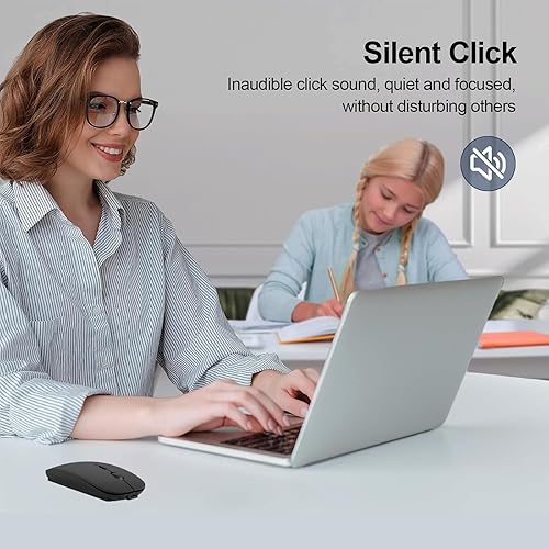 Miniatura 6 de Ratón inalámbrico Bluetooth USB C para MacBook Air Pro iMac Laptop Computer, Ratón C silencioso inalámbrico recargable para Mac DesktopiPadSurface