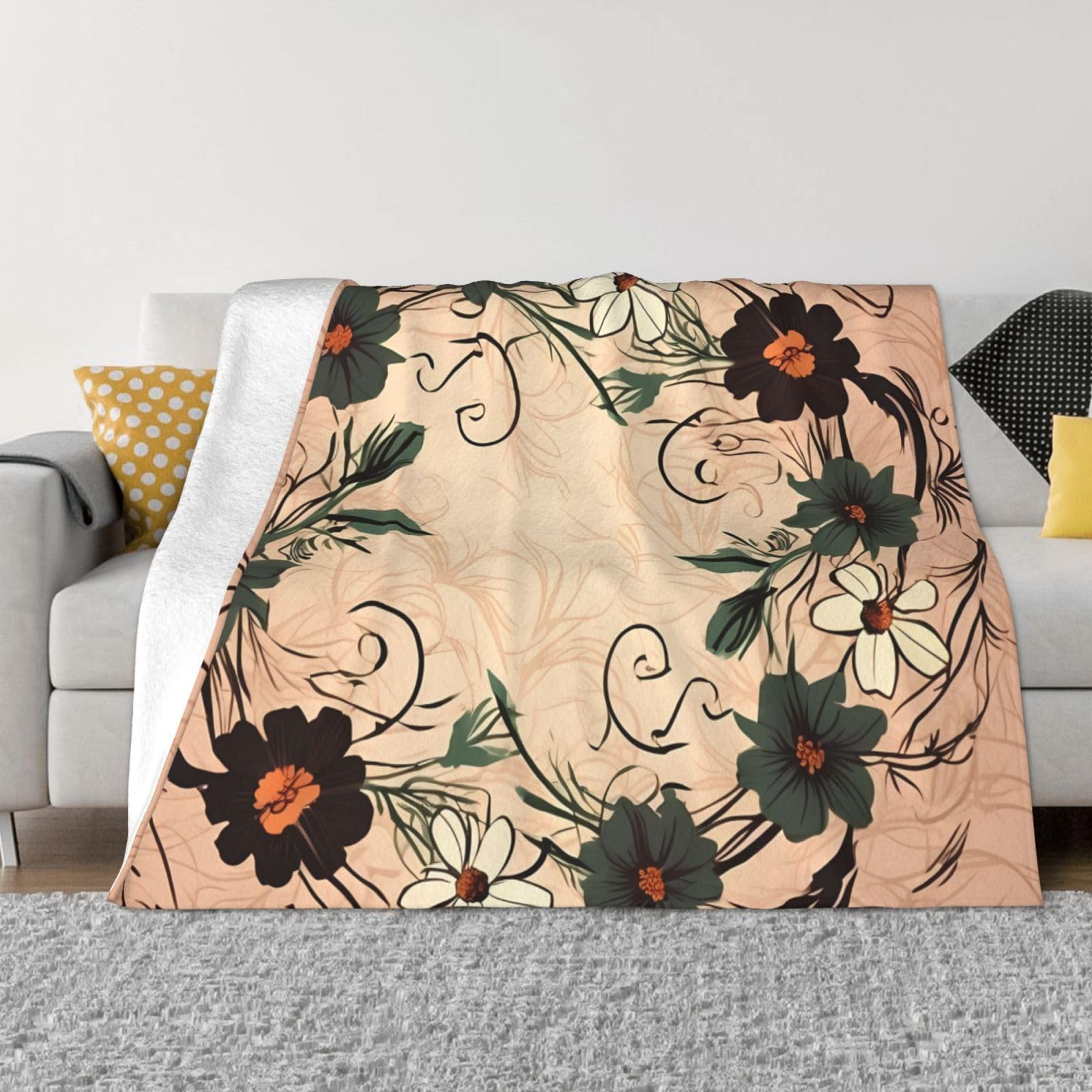 Couverture pour canapé flanelle douce légère microfibre lit 203x152